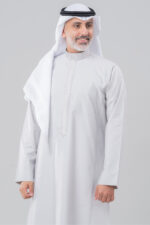 Men’s embroidered thobe - Light gray - Image 2
