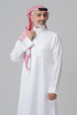 ⁦ثوب زخرفات رجالي كريمي من الشياكة – سميراميس⁩ - الصورة ⁦4⁩