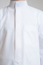 Al Shiaka youth Embroidered Thobe – White - Image 2