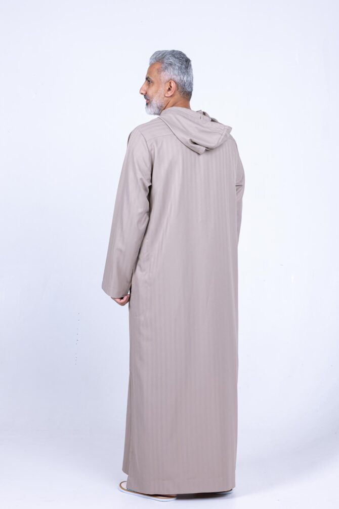 Prime Moroccan Jalabiya – Light Brown for men - Image 3