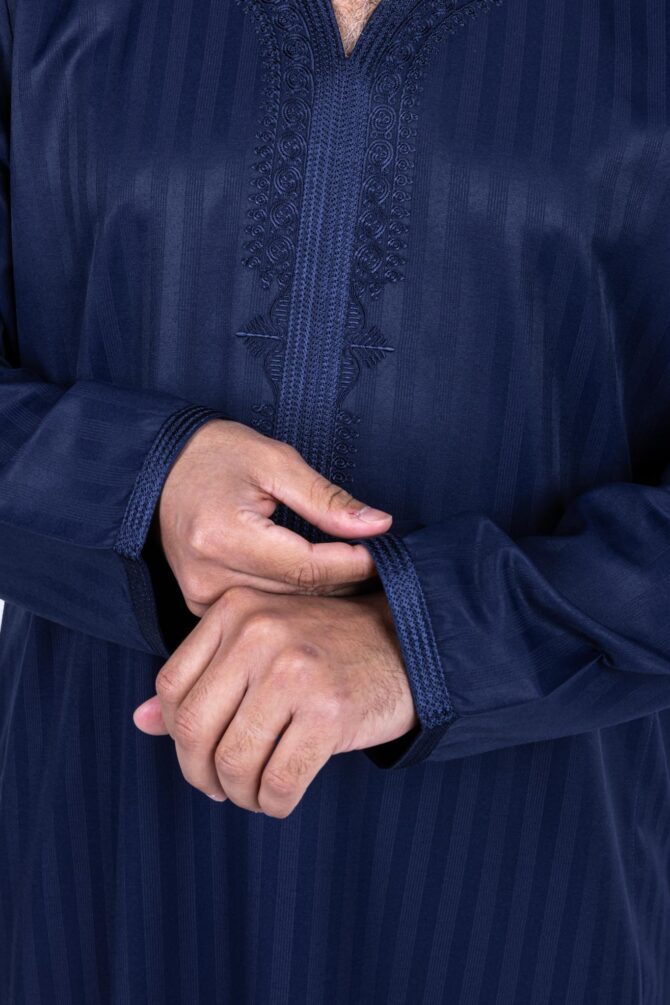 ⁦جلابية برايم المغربية – كحلي⁩ - الصورة ⁦4⁩