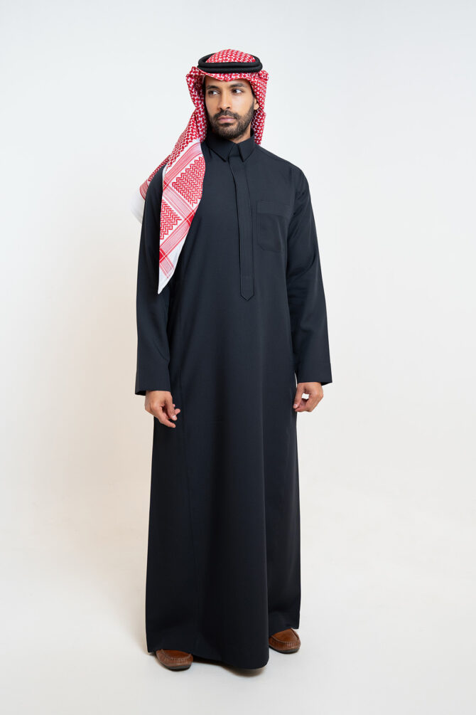 ⁦ثوب مزخرف من الشياكة ,سميراميس رجالي, لون أسود⁩ - الصورة ⁦2⁩