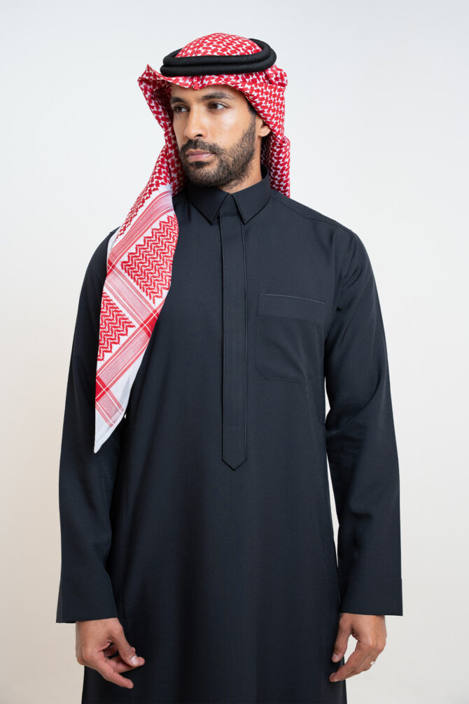 ⁦ثوب مزخرف من الشياكة ,سميراميس رجالي, لون أسود⁩ - الصورة ⁦4⁩