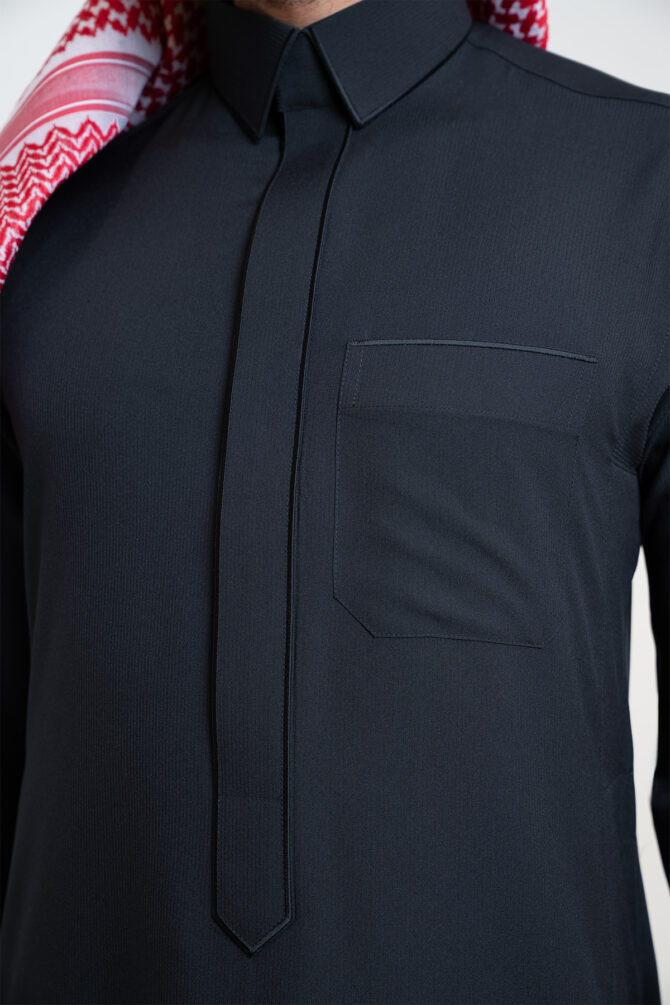 ⁦ثوب مزخرف من الشياكة ,سميراميس رجالي, لون أسود⁩ - الصورة ⁦5⁩