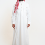 ثوب الشياكة ري ثوب رجالي, كريمي, أكمام سادة, قلاب