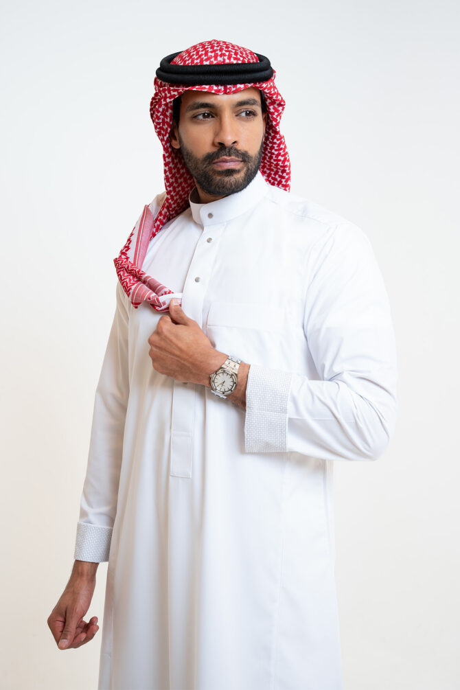 Thobe Rethobe, White Color, Button , Men - Image 3