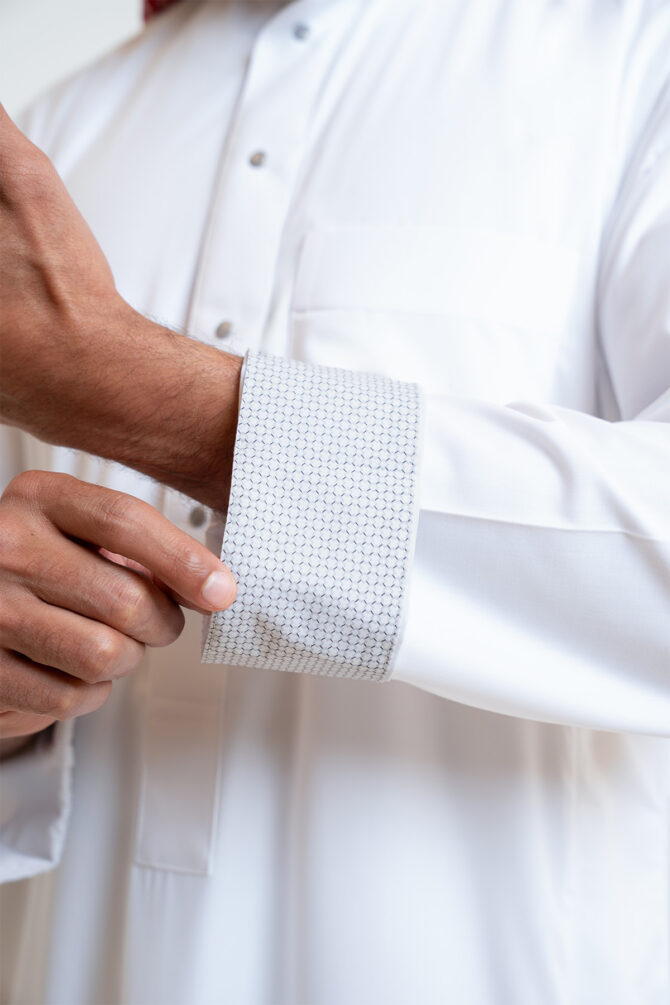 Thobe Rethobe, White Color, Button , Men - Image 4