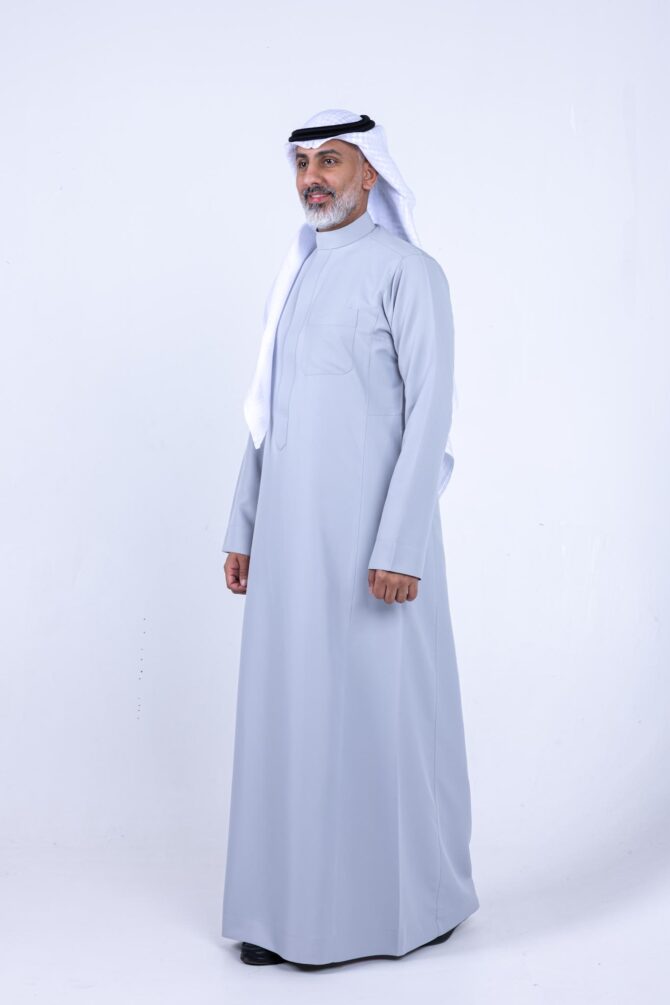 ⁦ثوب الشياكة الفاخر سميراميس, لون رمادي فاتح⁩ - الصورة ⁦2⁩