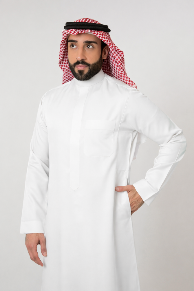 ⁦ثوب من فيرزساتشي، لون ابيض، سحاب مخفي من فيرساتشي⁩ - الصورة ⁦2⁩