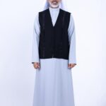Al Shiaka Men’s Embroidered Vest  Black