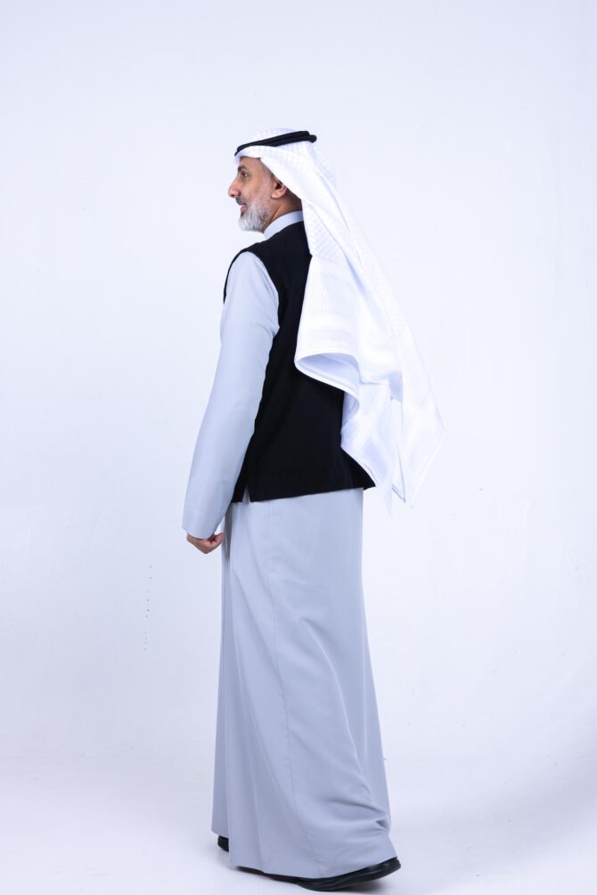 ⁦سديري الشياكة الرجالي المطرّز, أسود⁩ - الصورة ⁦5⁩