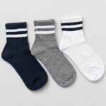 Men’s Cotton Crew Socks, Black - White - Grey