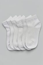 3 Pair Pack Boys Signature Ankle Socks – White