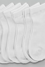 3 Pair Pack Boys Signature Ankle Socks – White - Image 2