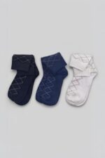 3 Pair Pack Heavy Cotton Long Socks, Men