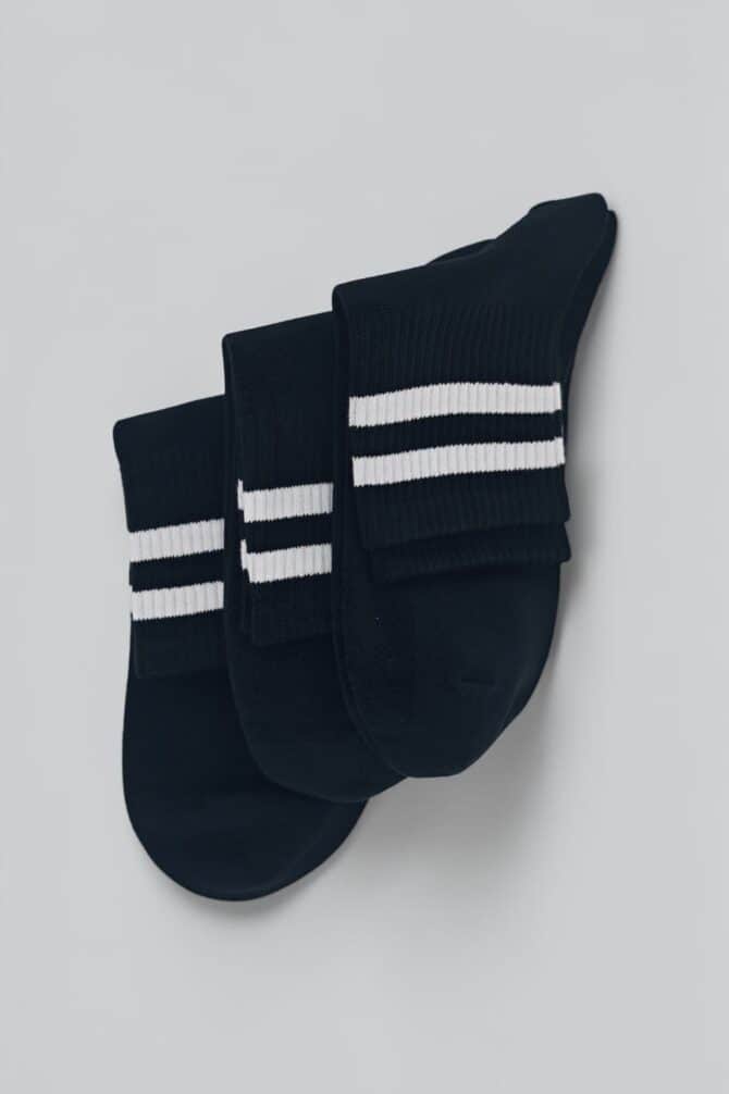 3 Pair Pack Men’s Signature Crew Socks, Sports Stripe - Image 2
