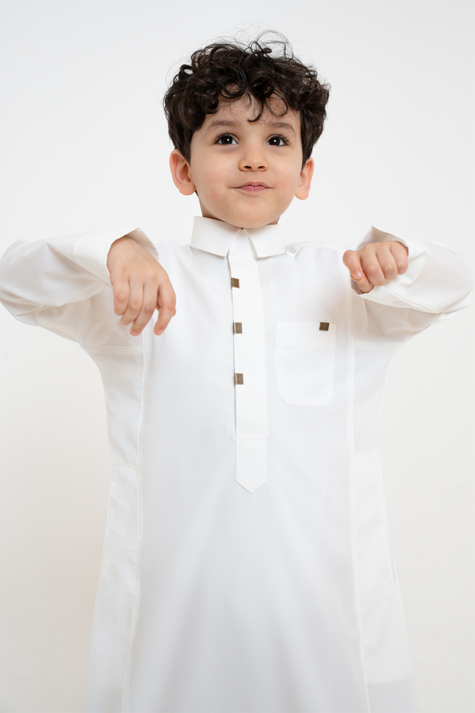 ⁦ثوب الشياكة ري ثوب ولادي, كريمي⁩ - الصورة ⁦3⁩
