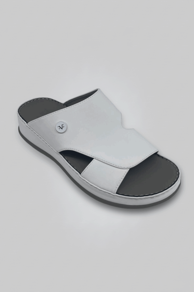 19V69 Italia White Men's Comfortable Slide Sandals - Image 3