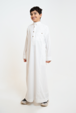 Al Shiaka Youth Trendy Thobe, Cream