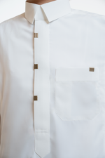 Al Shiaka Youth Trendy Thobe, Cream - Image 2